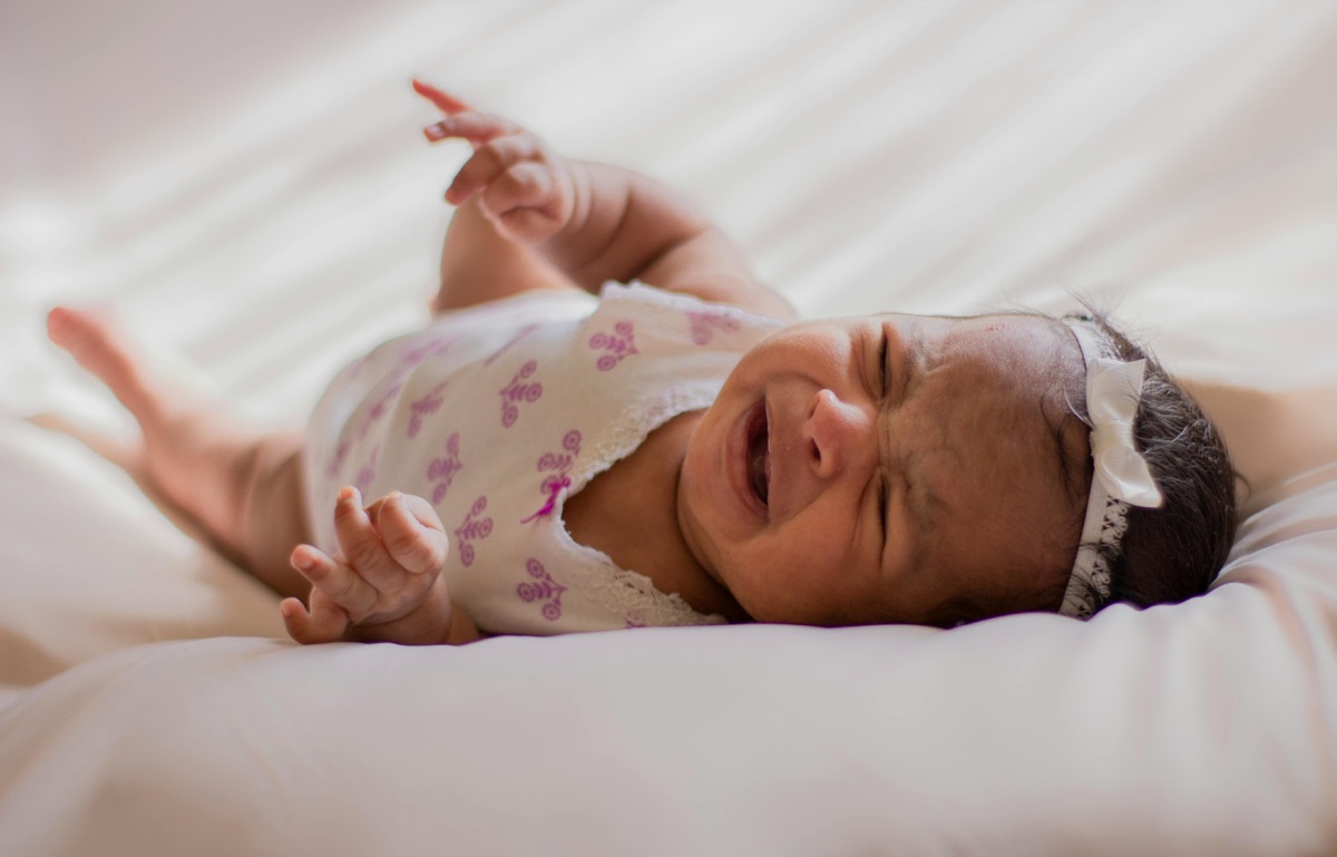 Sleeping baby in soft light