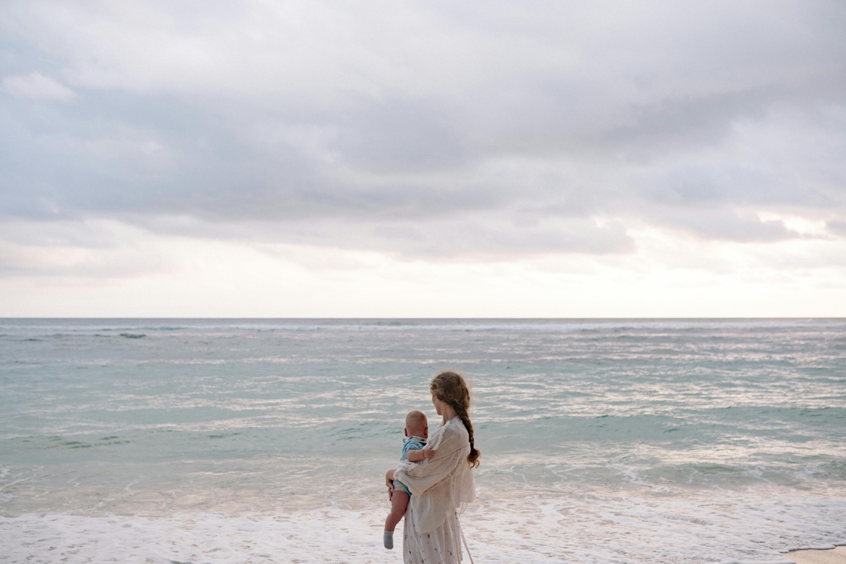 Parents traveling with a baby
