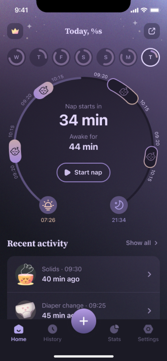 Day mode home screen in the Luli app
