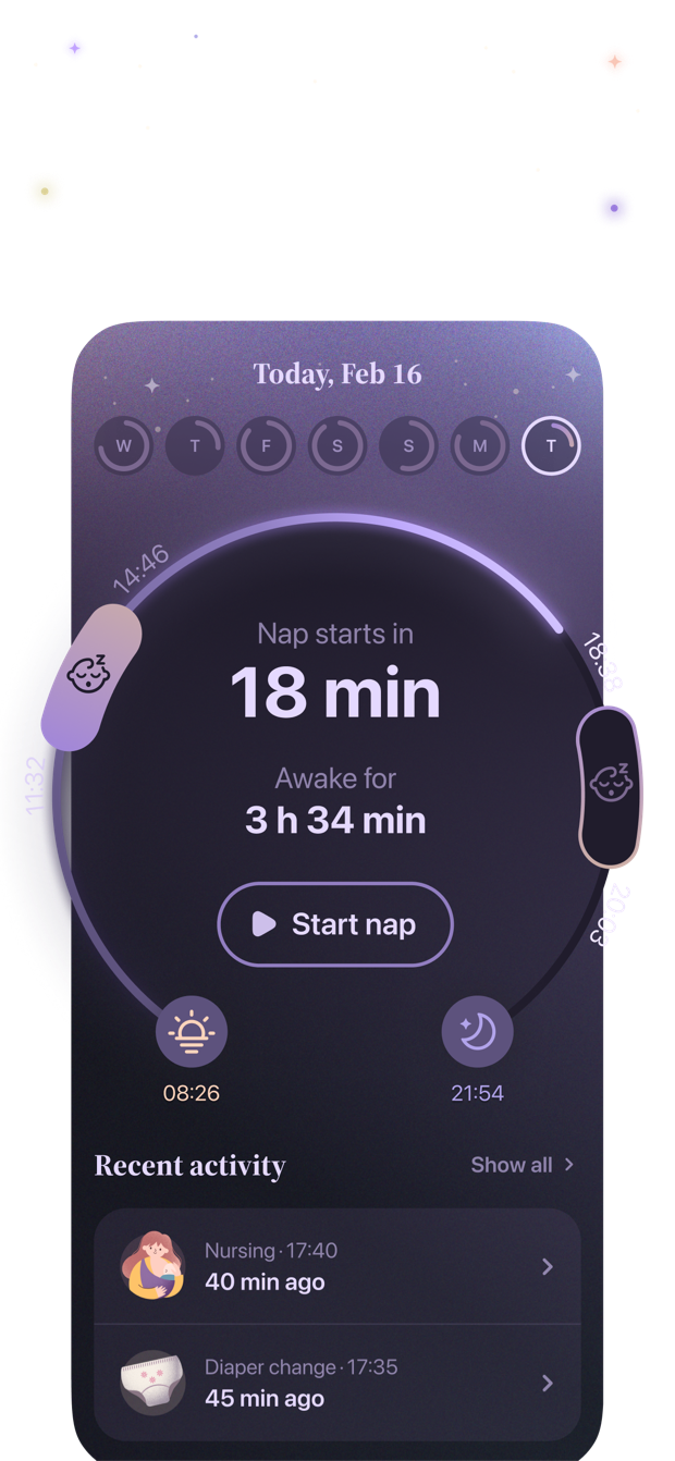 Sleep visualizer screen in the Luli app